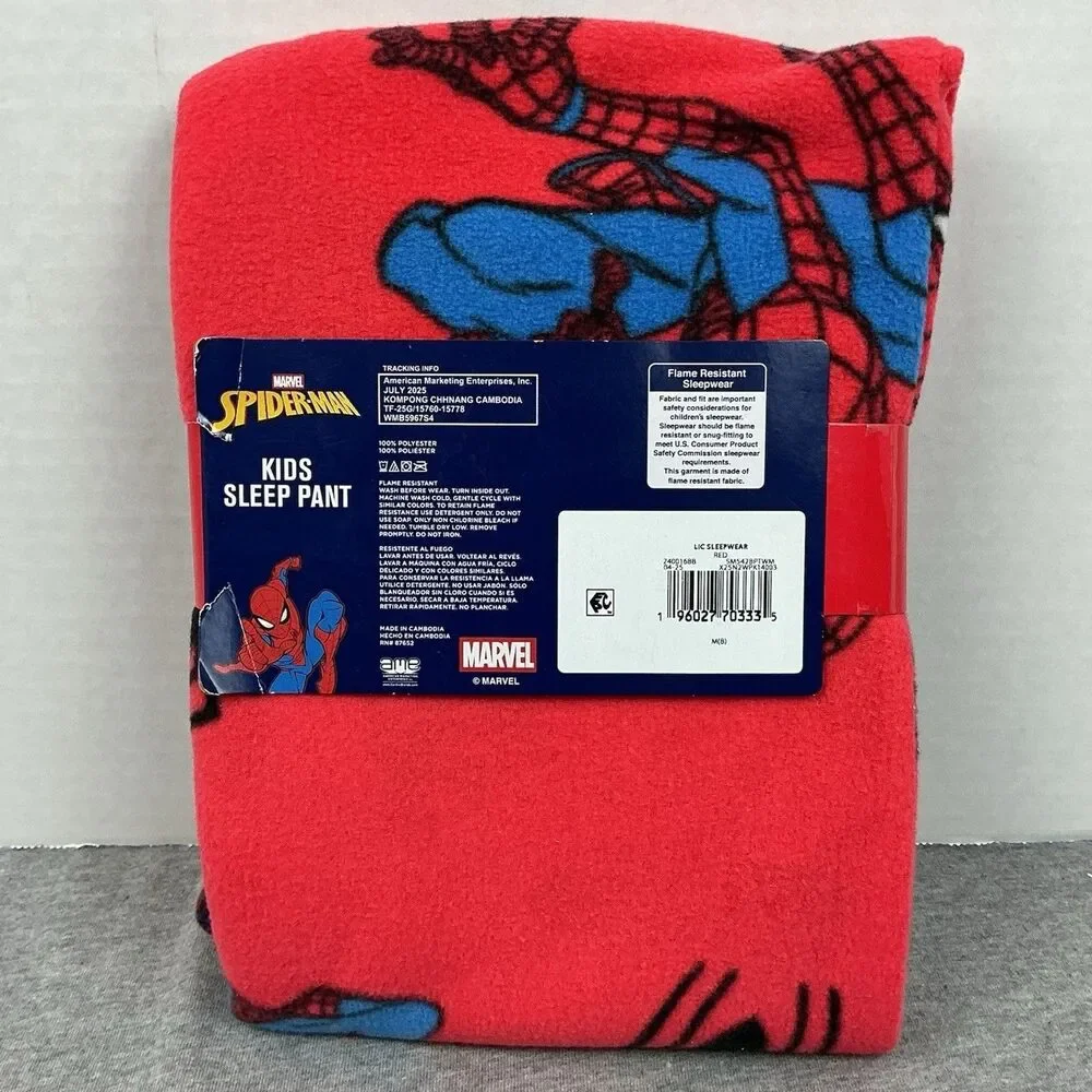 NWT Spider-Man Youth Sleep Pants Size Medium Size 8 Kids